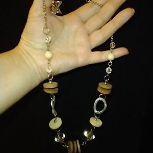 Beautiful beaded & wooden decor necklace. 10.75" NEW no tags but NEVER WORN.